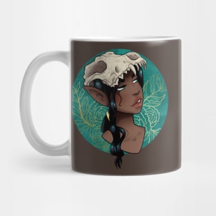 Wolf Skull Fairy Woman Mug